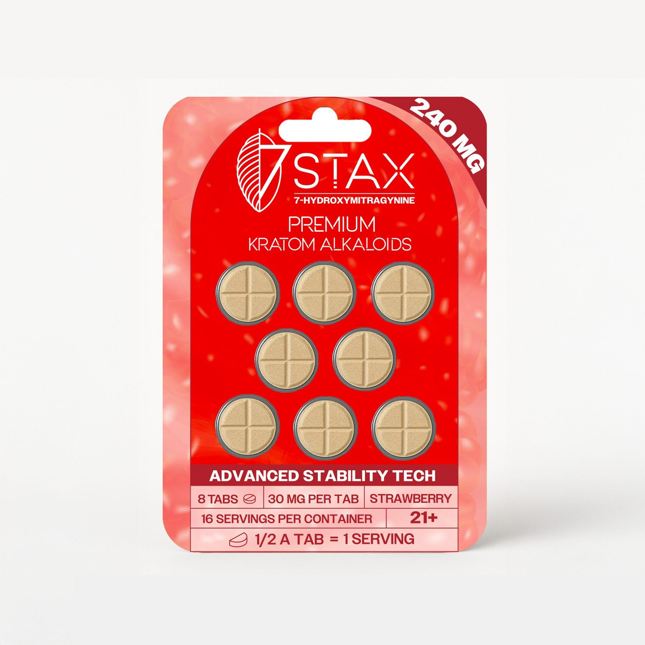 7stax premium 7 oh kratom alkaloid tablets (250mg 5 count)