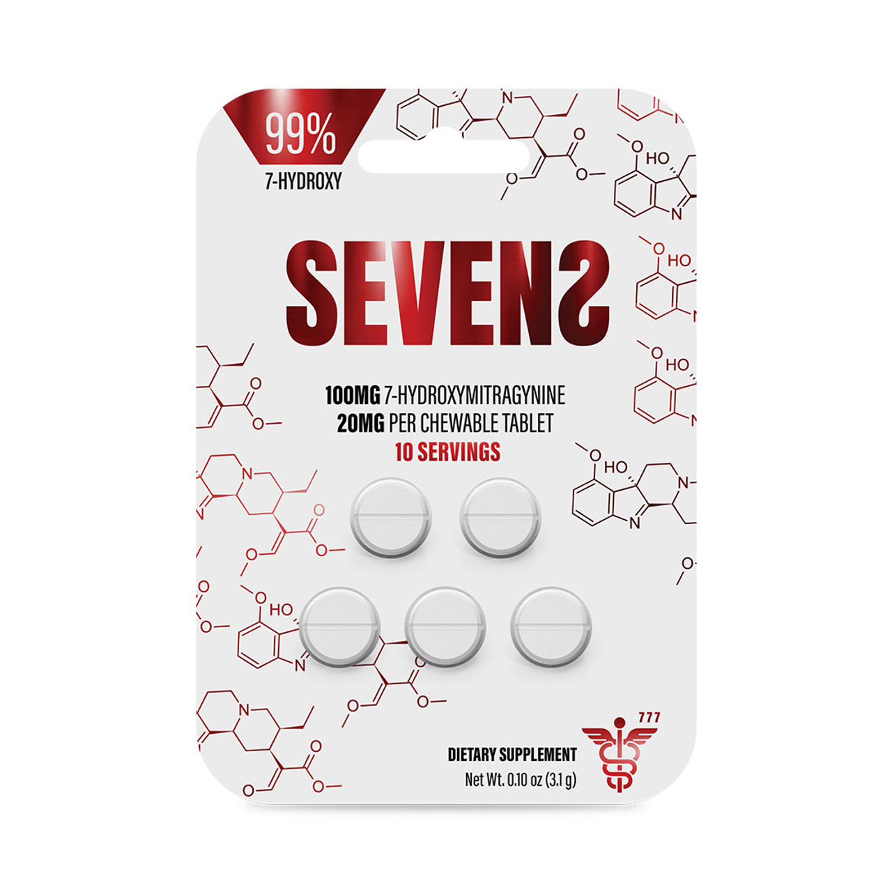 sevens 99% 7 oh tablets (100mg 5 count)