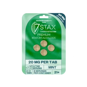 7stax premium 7 oh kratom alkaloid tablets (80mg 4 count)