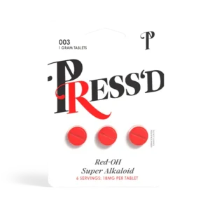 press'd red oh super alkaloid kratom tablets (54mg 3 count)